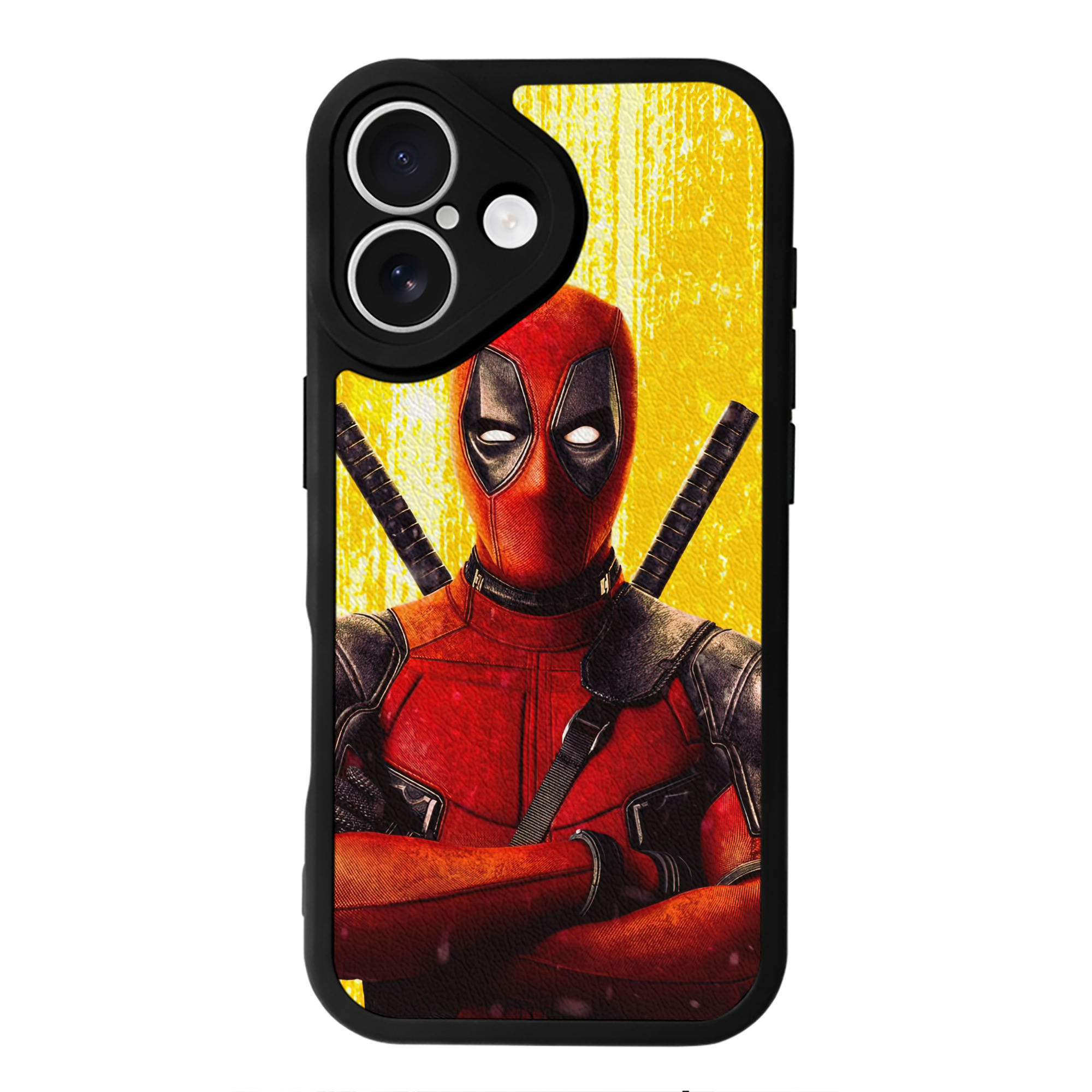 （画像用） Deadpool デッドプール 【iPhone 16シリーズ対応】シリコンスマホケース（レザー調） 材質：シリコン